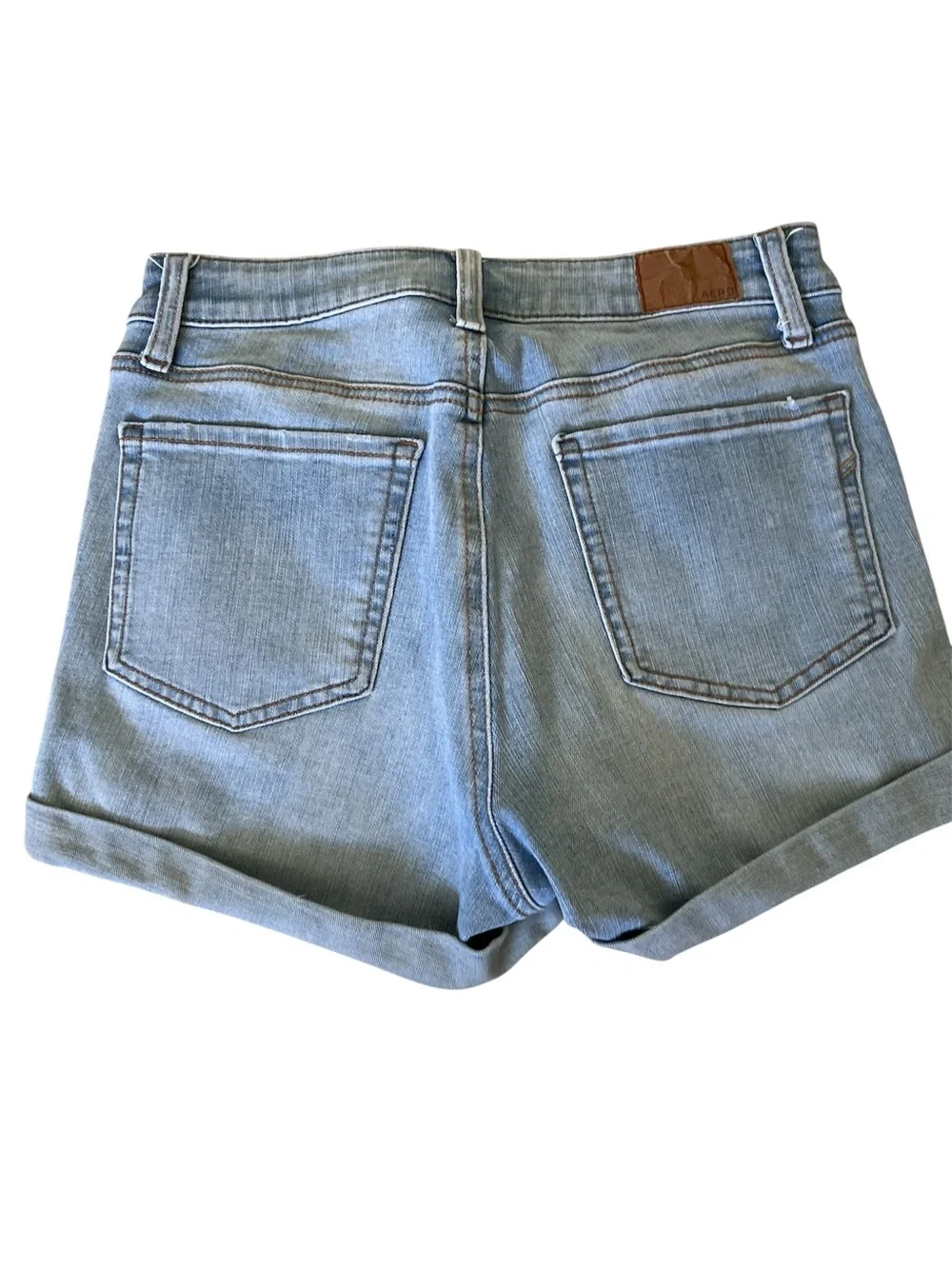 Aero - Light Blue Distressed Denim Shorts 8